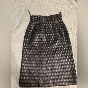 Prada Black Textured Skirt Size 38 Italy